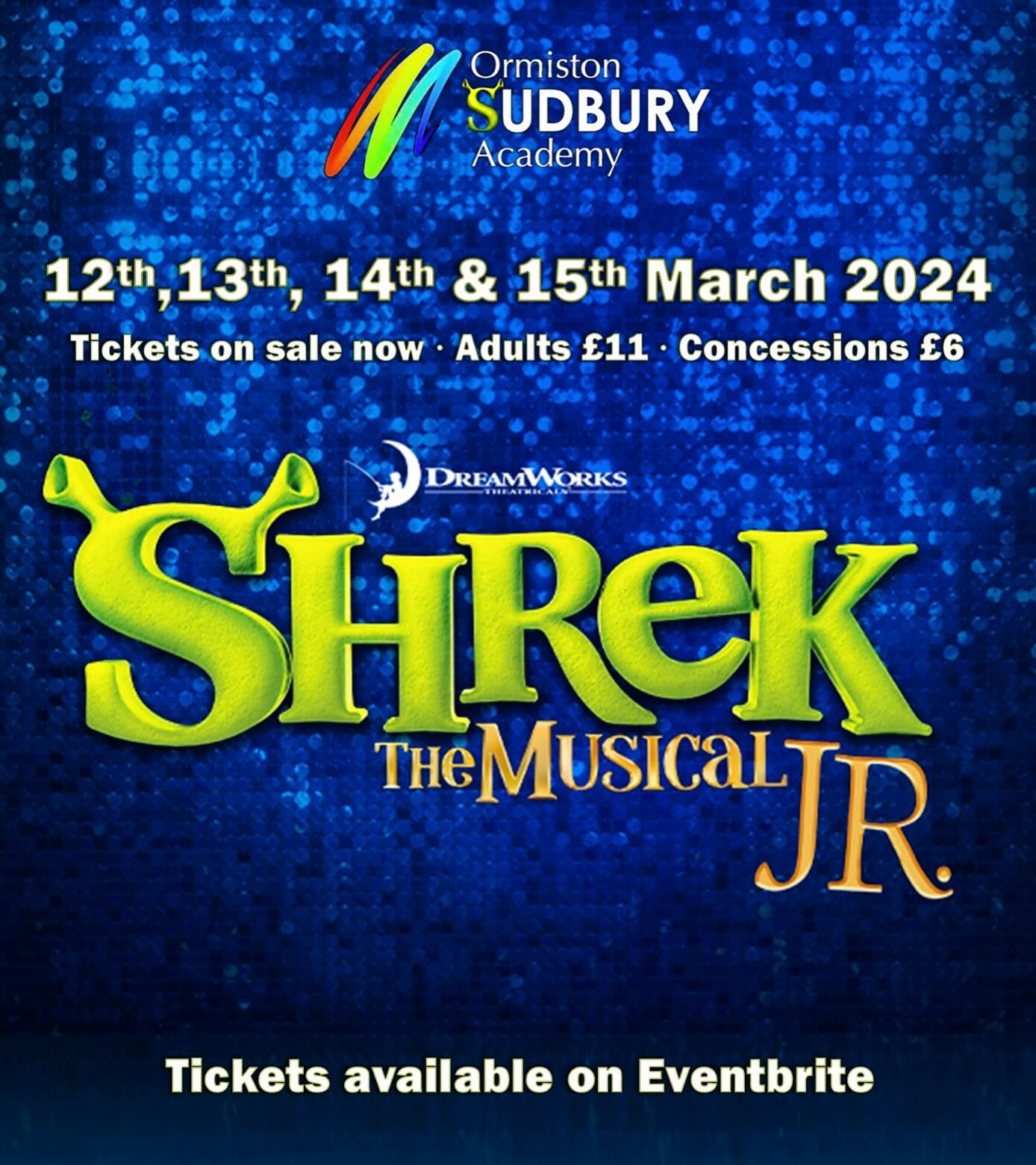 12th - 15th March Academy Production (nightly performance at 7pm) - 'Shrek - The Musical' 12th - 15th March Academy Production (nightly performance at 7pm) - 'Shrek - The Musical'